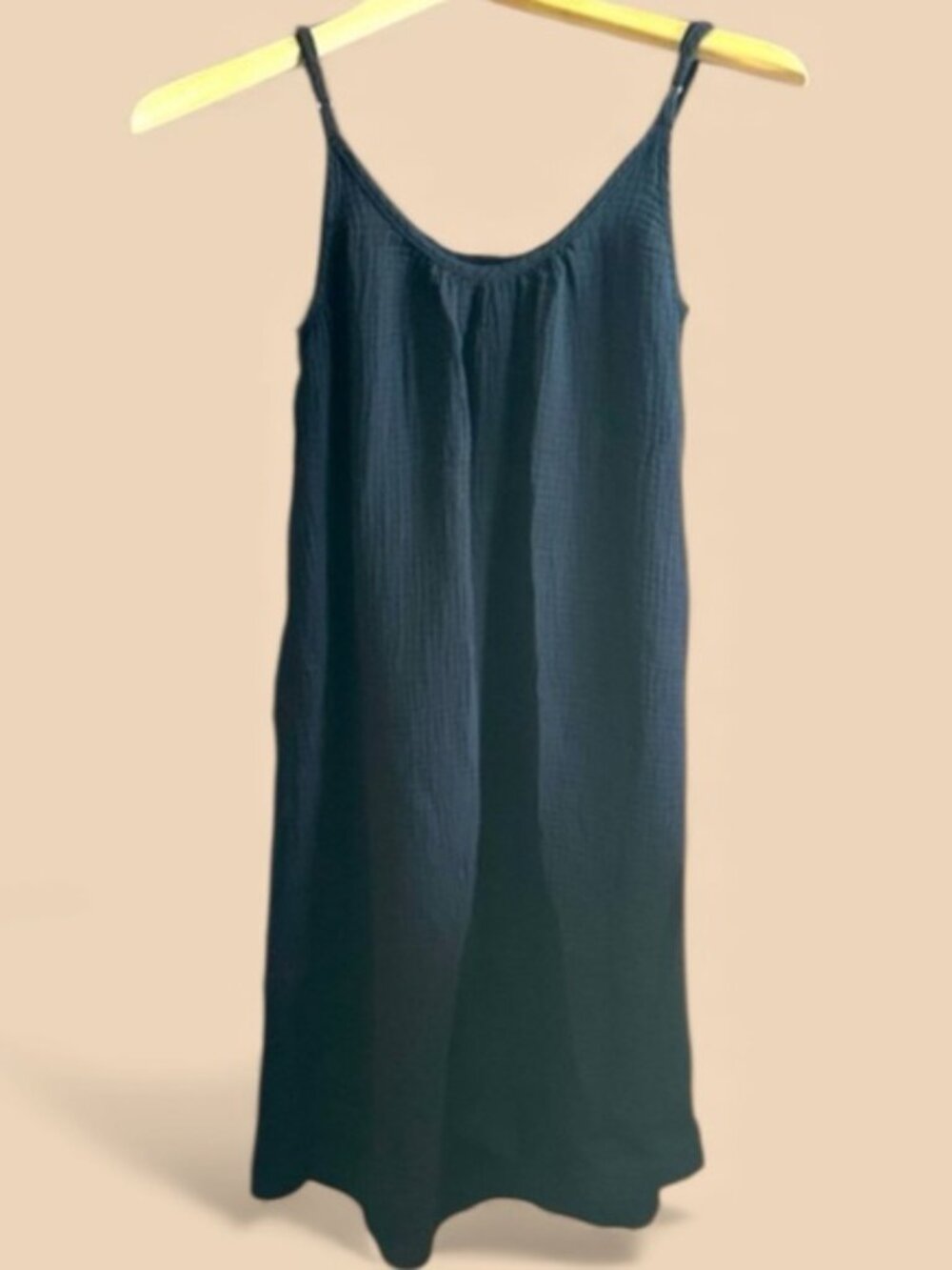 SHEIN Women’s Small Black Loose Fit Textured Sleeveless Midi Dress or Cover Up